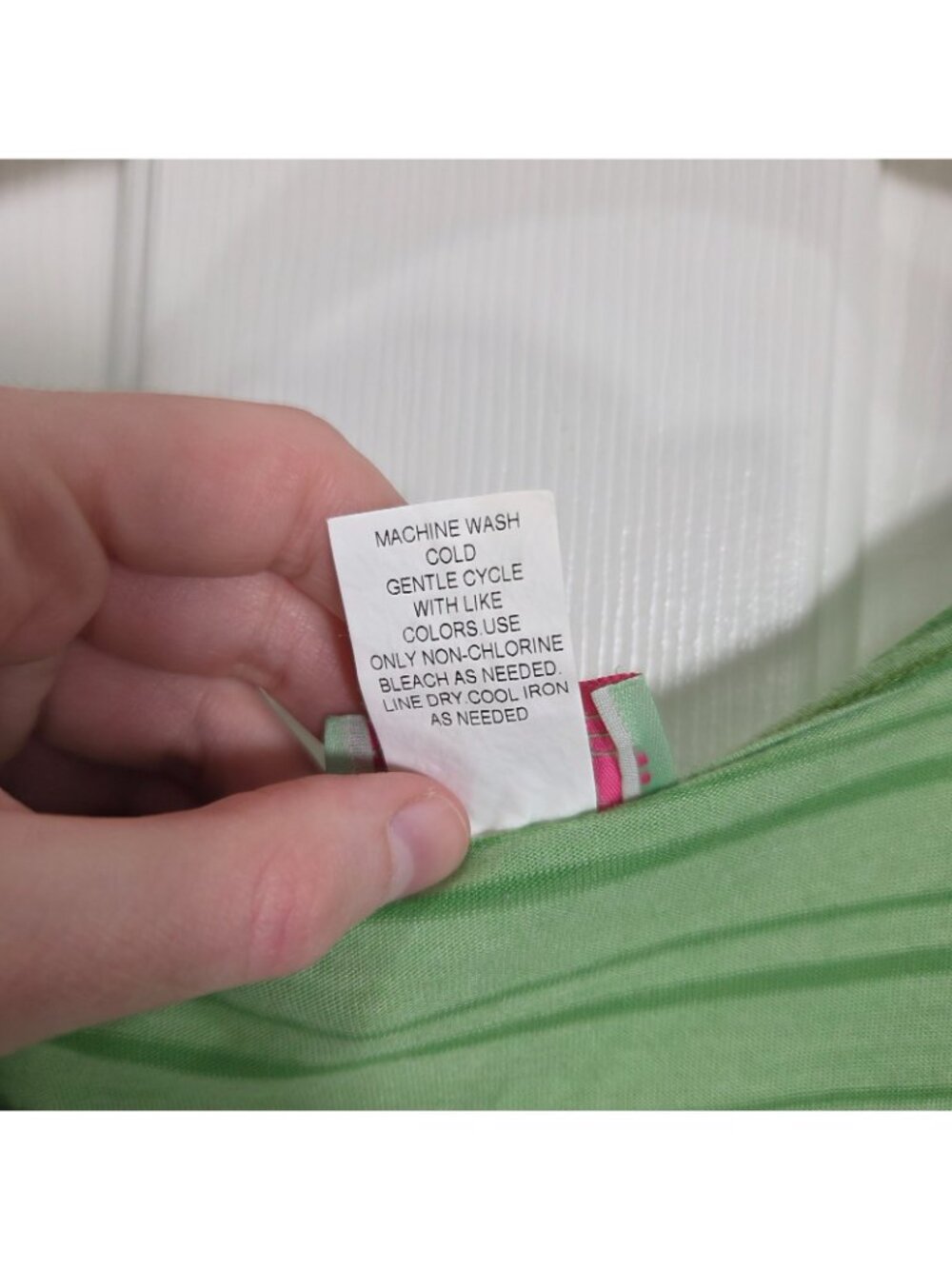 Vtg 90s Y2K Babydoll Top S/M Striped Mint Green Preppy Bella Swan Sporty Retro - Picture 6 of 6